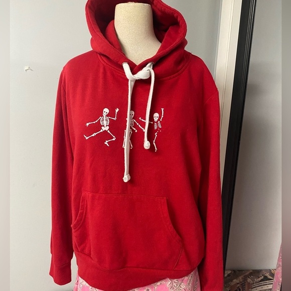 Dancing skeletons hoodie with kangaroo pocket size medium - Picture 1 of 7